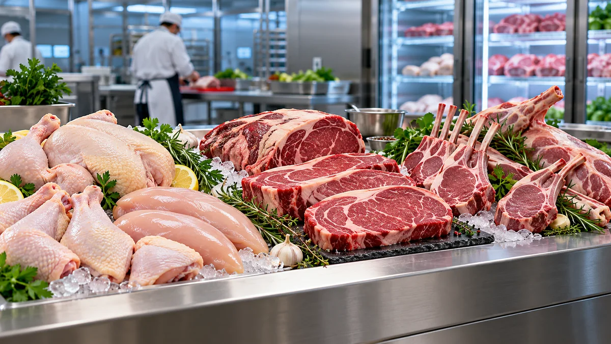 Fresh cuts of beef and meat for wholesale sourcing