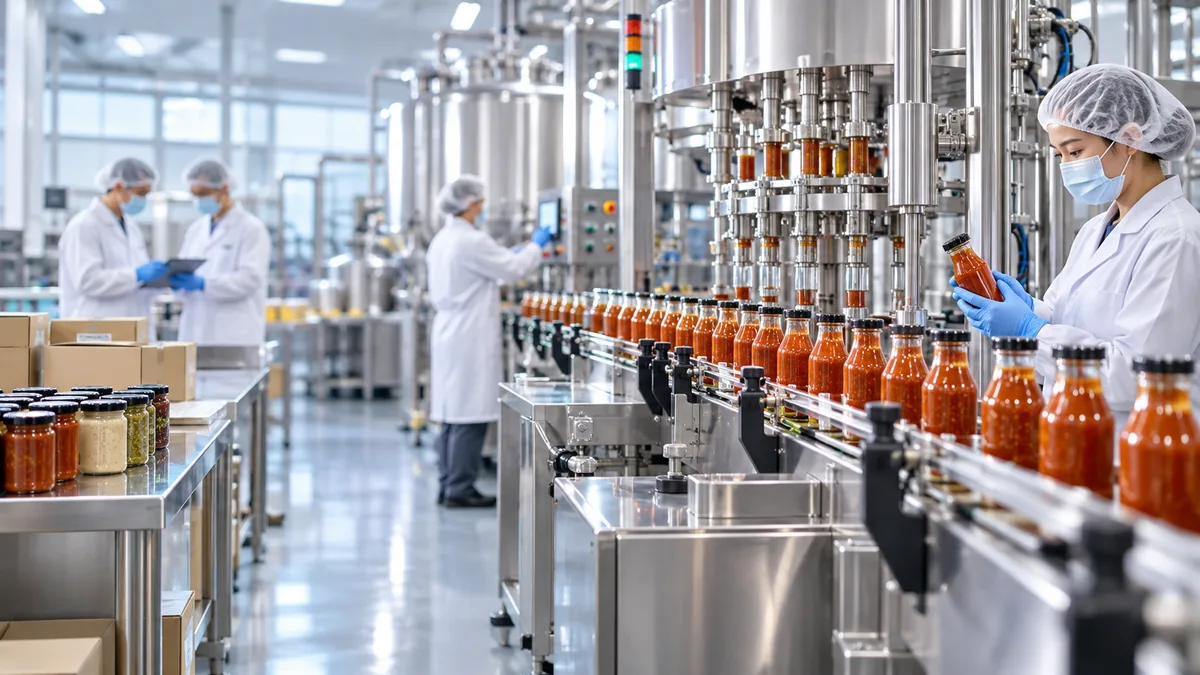 Food processing and manufacturing production line